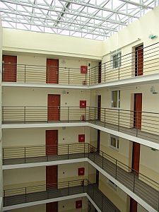 Atrium of Hotel Atlantic in the downtown of Budapest